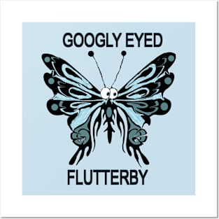 Googly Eyed Flutterby Posters and Art